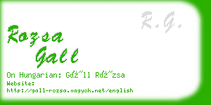 rozsa gall business card